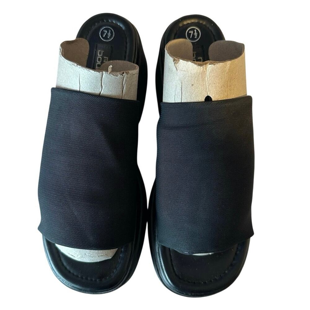 Y2K Vintage No Boundaries Platform Slip On Wedge Sandals Size 7.5 Bratz Chunky - Picture 3 of 11